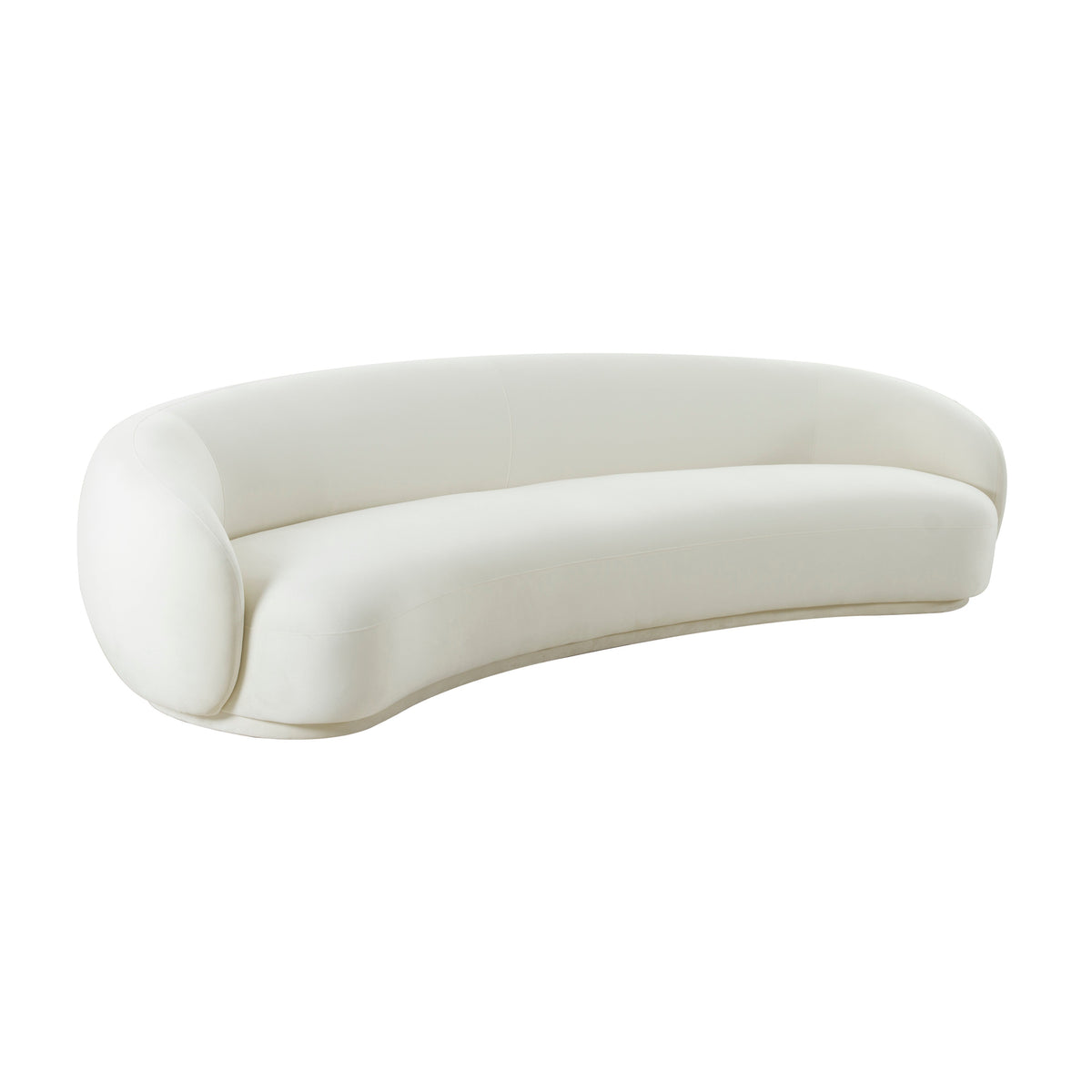 Kendall Cream Performance Velvet 120" Sofa by TOV Furniture – photo 1 of 5