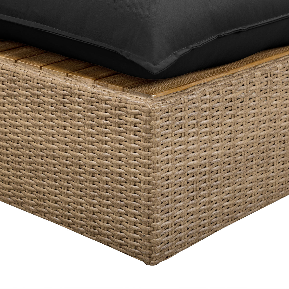 Cali Black Fabric & Brown Wicker Modular Outdoor Sectional by TOV Furniture – photo 10 of 10