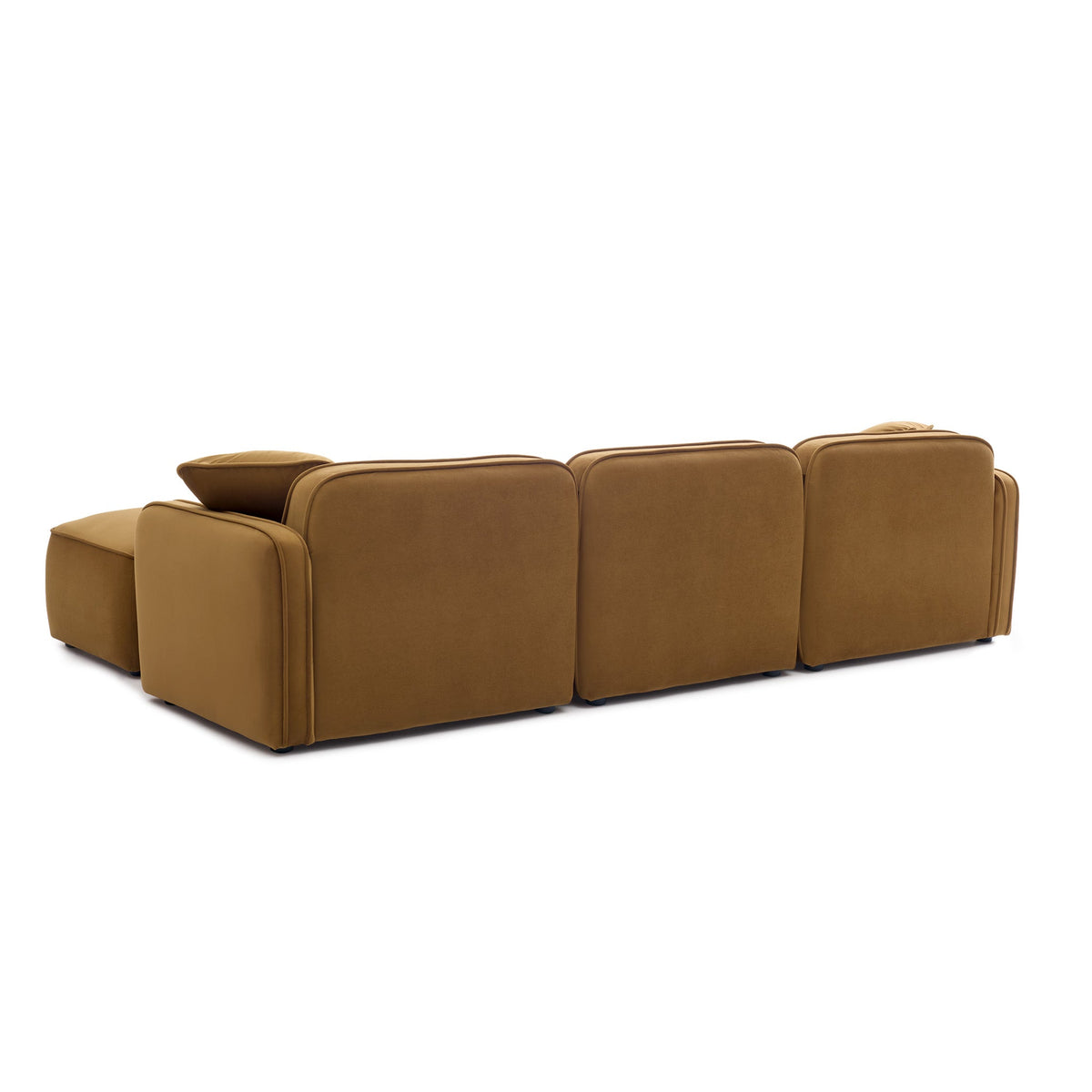 Travie Honey Performance Velvet 4-Piece Modular Sectional by TOV Furniture – photo 3 of 5
