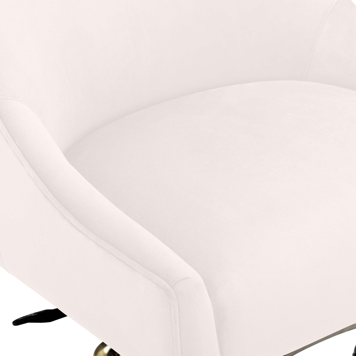 Beatrix Cream Performance Velvet Office Swivel Chair by TOV Furniture – photo 6 of 7