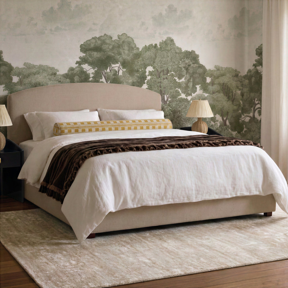 Leah Cream Performance Chenille Bed in 48" Size by TOV Furniture – photo 4 of 11