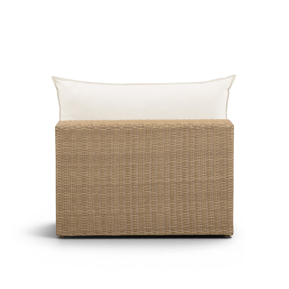 Cali Natural Performance Fabric & Brown Wicker Outdoor Armless Chair by TOV Furniture – photo 3 of 5