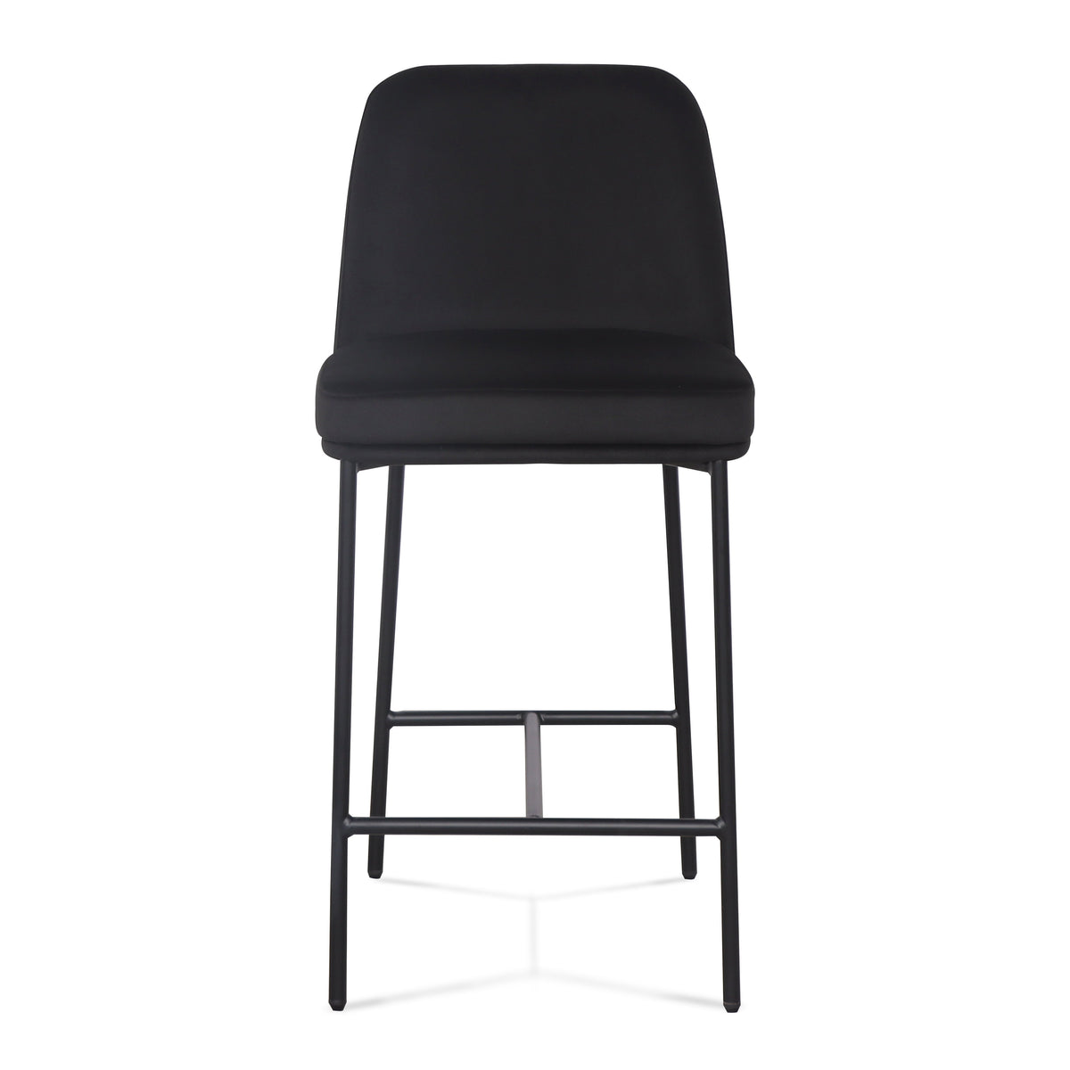 Sydney Black Performance Velvet Counter Stool - Set of 2 by TOV Furniture – photo 3 of 8