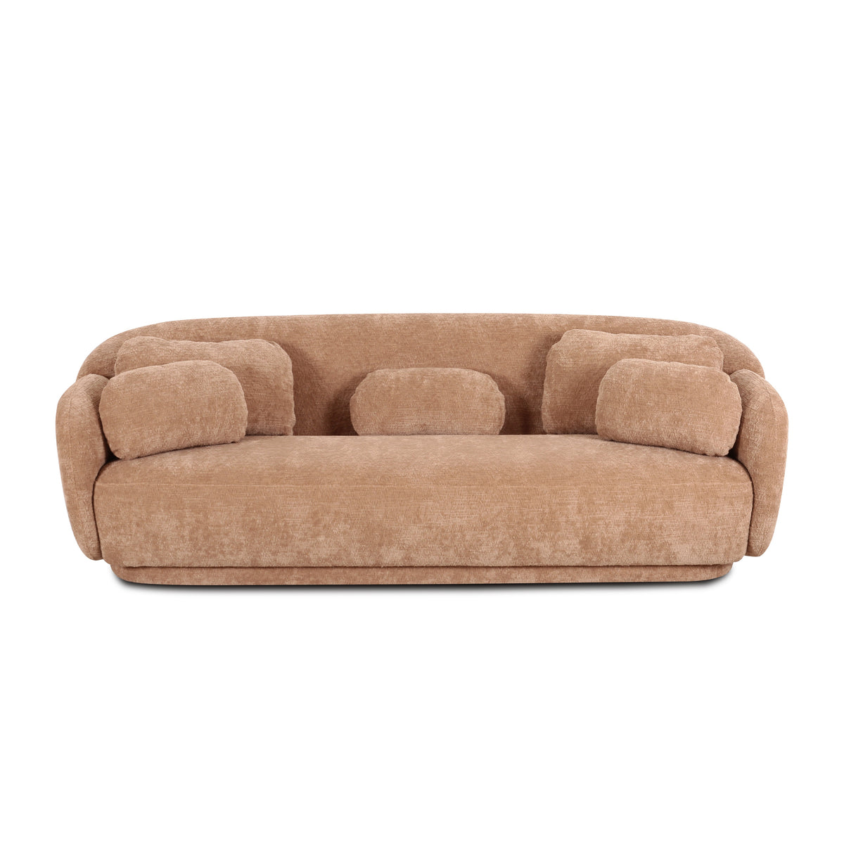 Misty 90" Tan Textured Knubby Fabric Sofa by TOV Furniture – photo 1 of 7