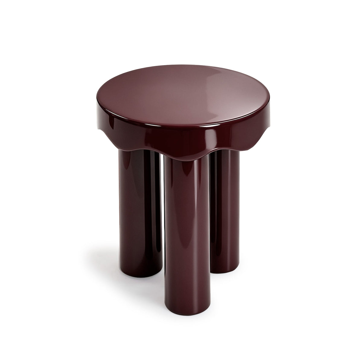 Casper Burgundy High Gloss Nesting Side Table Set by TOV Furniture – photo 5 of 10