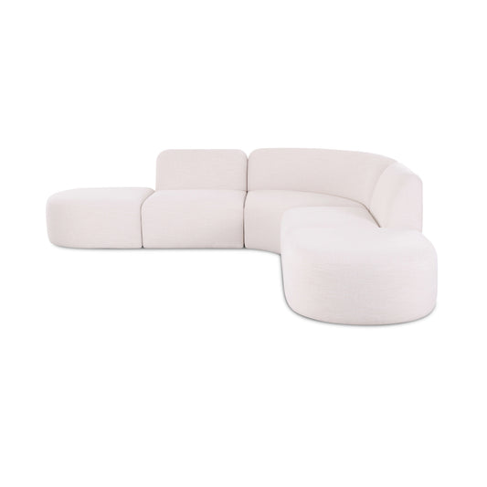 Gorge Cream Performance 5 Piece Euro Sectional by TOV Furniture – photo 2 of 5