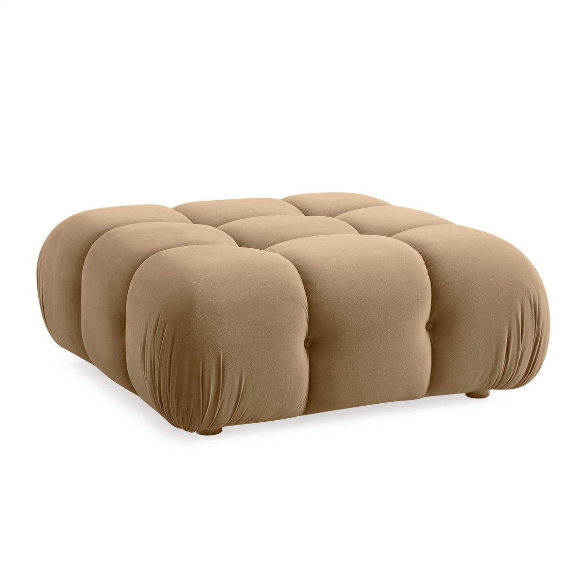 Calliope Cafe Au Lait Performance Velvet Modular Ottoman by TOV Furniture – photo 1 of 5