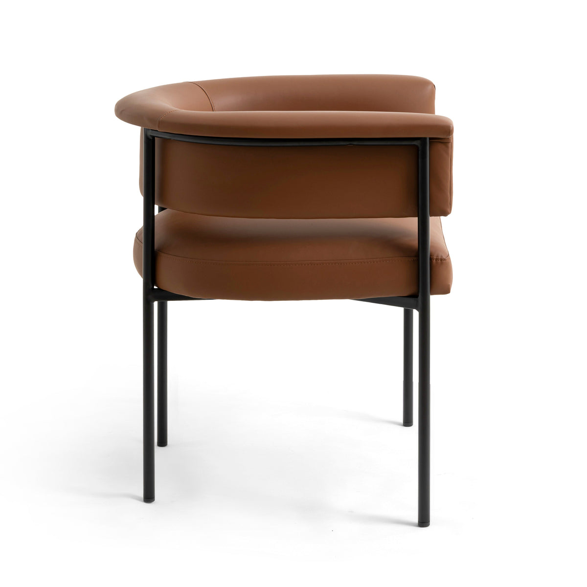 Taylor Saddle Brown Performance Vegan Leather Dining Chair by TOV Furniture – photo 4 of 8