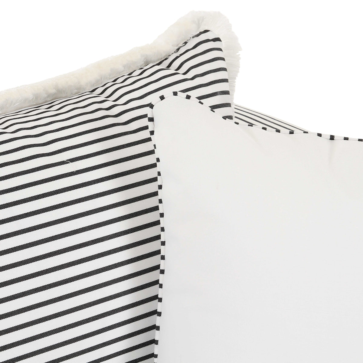 Salty Black Striped Contract-Grade Indoor/Outdoor Sofa by TOV Furniture – photo 5 of 7