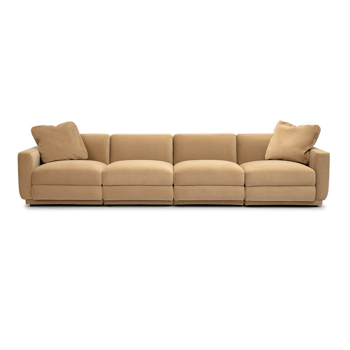 Perry Tan Performance Velvet Modular Sofa by TOV Furniture – photo 7 of 10