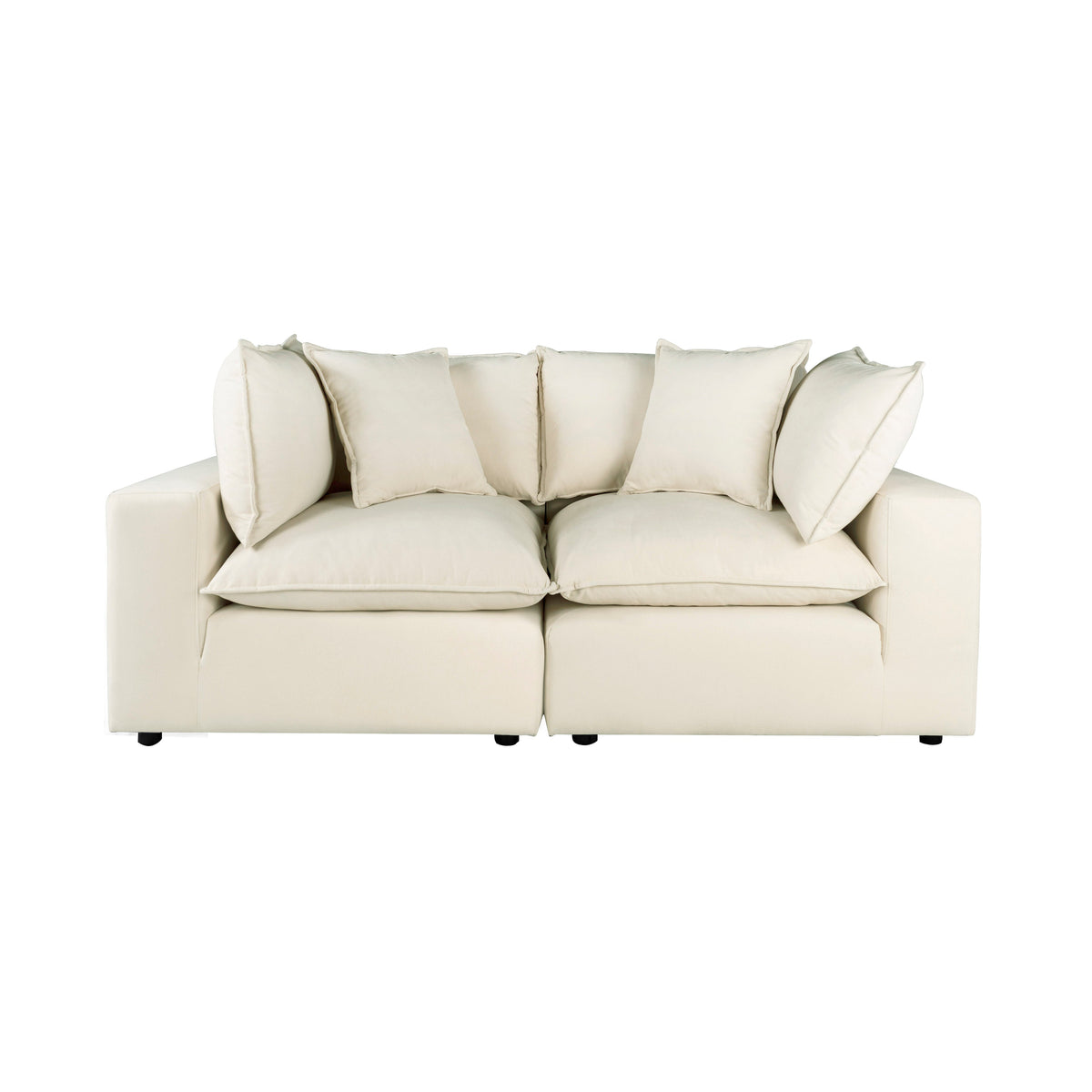 Cali 80" Natural Performance Fabric Modular Loveseat by TOV Furniture – photo 1 of 7