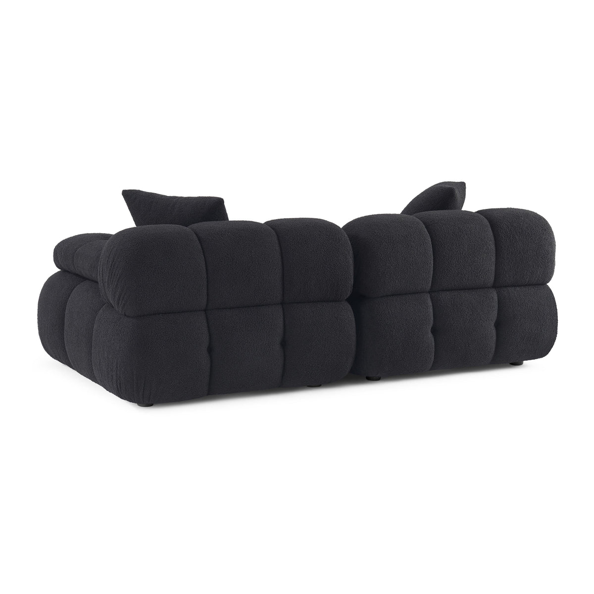 Calliope Black Performance Vegan Shearling Modular Loveseat by TOV Furniture – photo 4 of 6