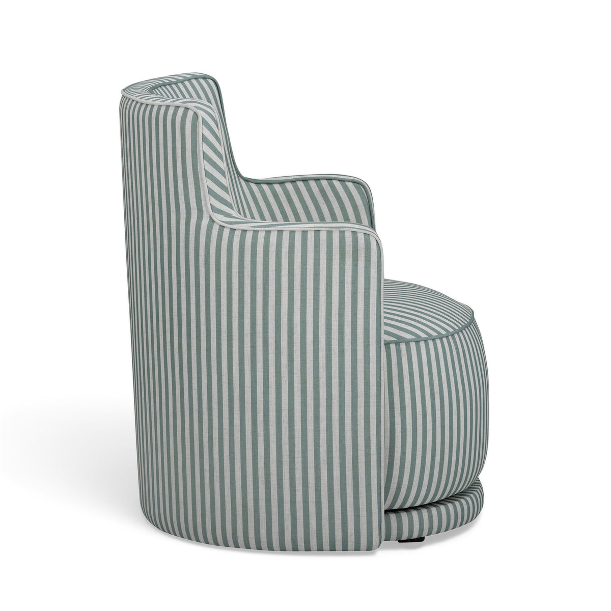 Passe Green Striped Performance Linen Swivel Chair by TOV Furniture – photo 3 of 7