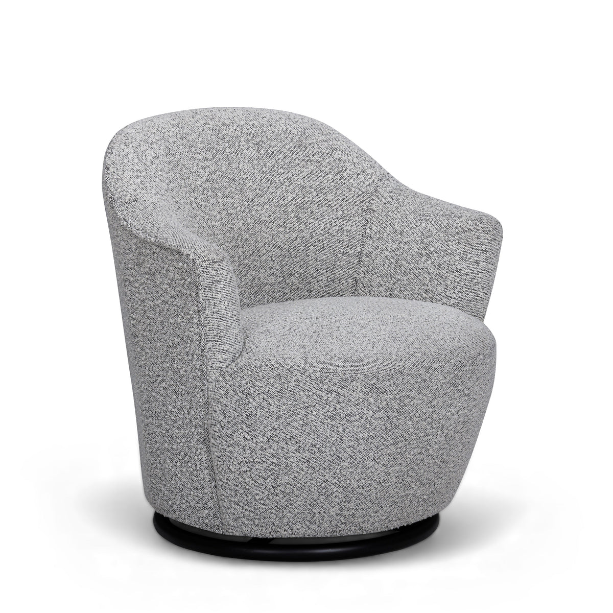 Skyla Grey Performance Boucle Swivel Chair by TOV Furniture – photo 1 of 7