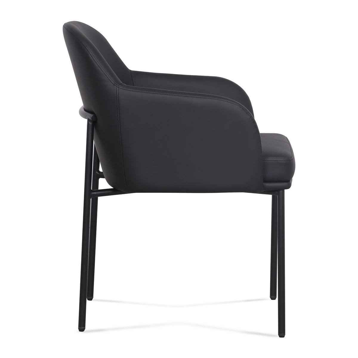 Sydney Performance Vegan Leather Armchair - Set of 2 in Black by TOV Furniture – photo 4 of 6