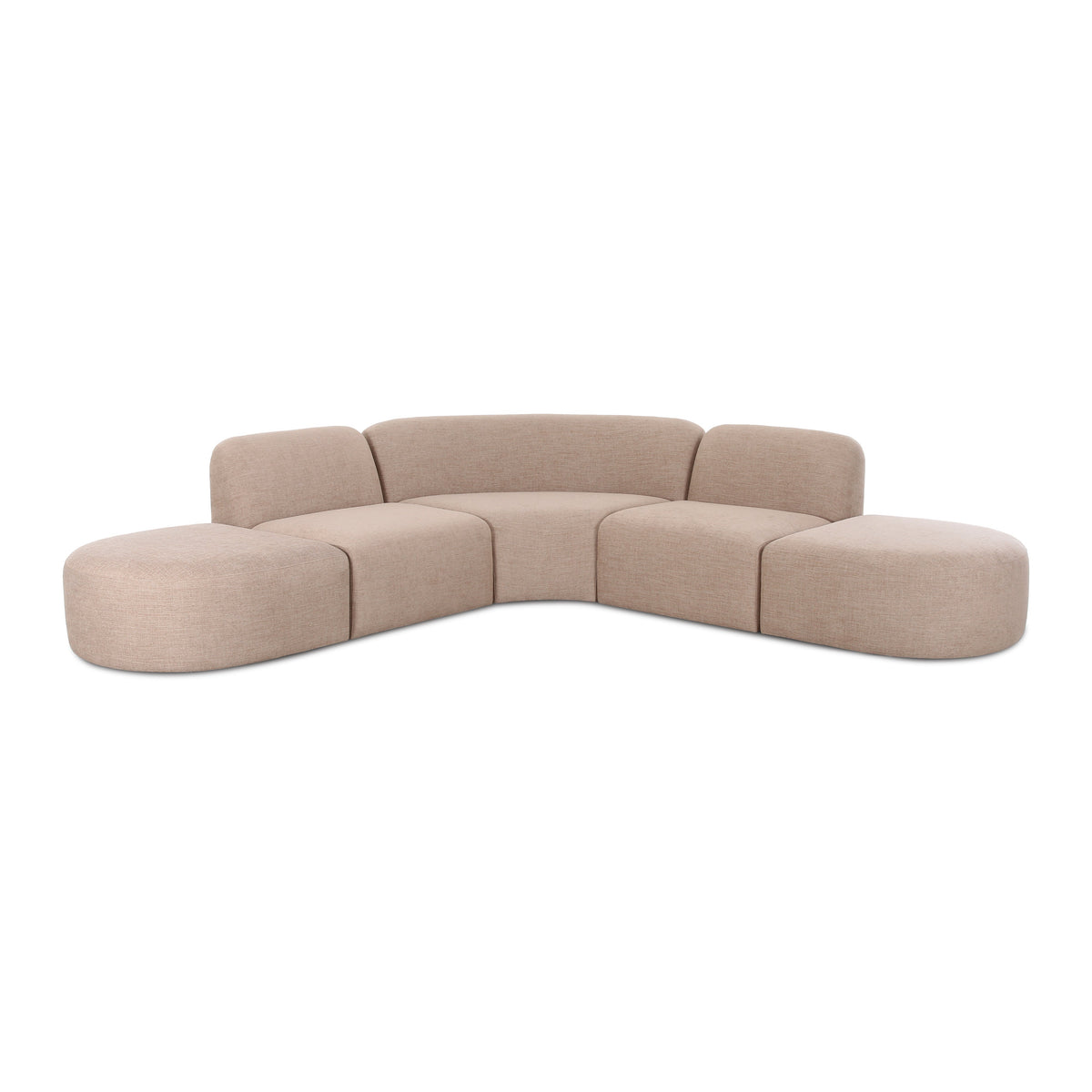 Gorge Tan Performance 5 Piece Euro Sectional by TOV Furniture – photo 2 of 6