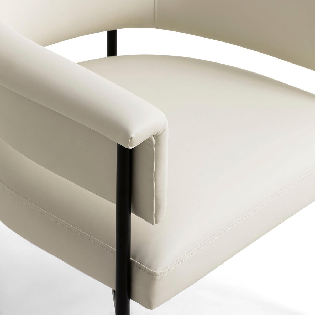 Taylor Cream Performance Vegan Leather Dining Chair by TOV Furniture – photo 6 of 8
