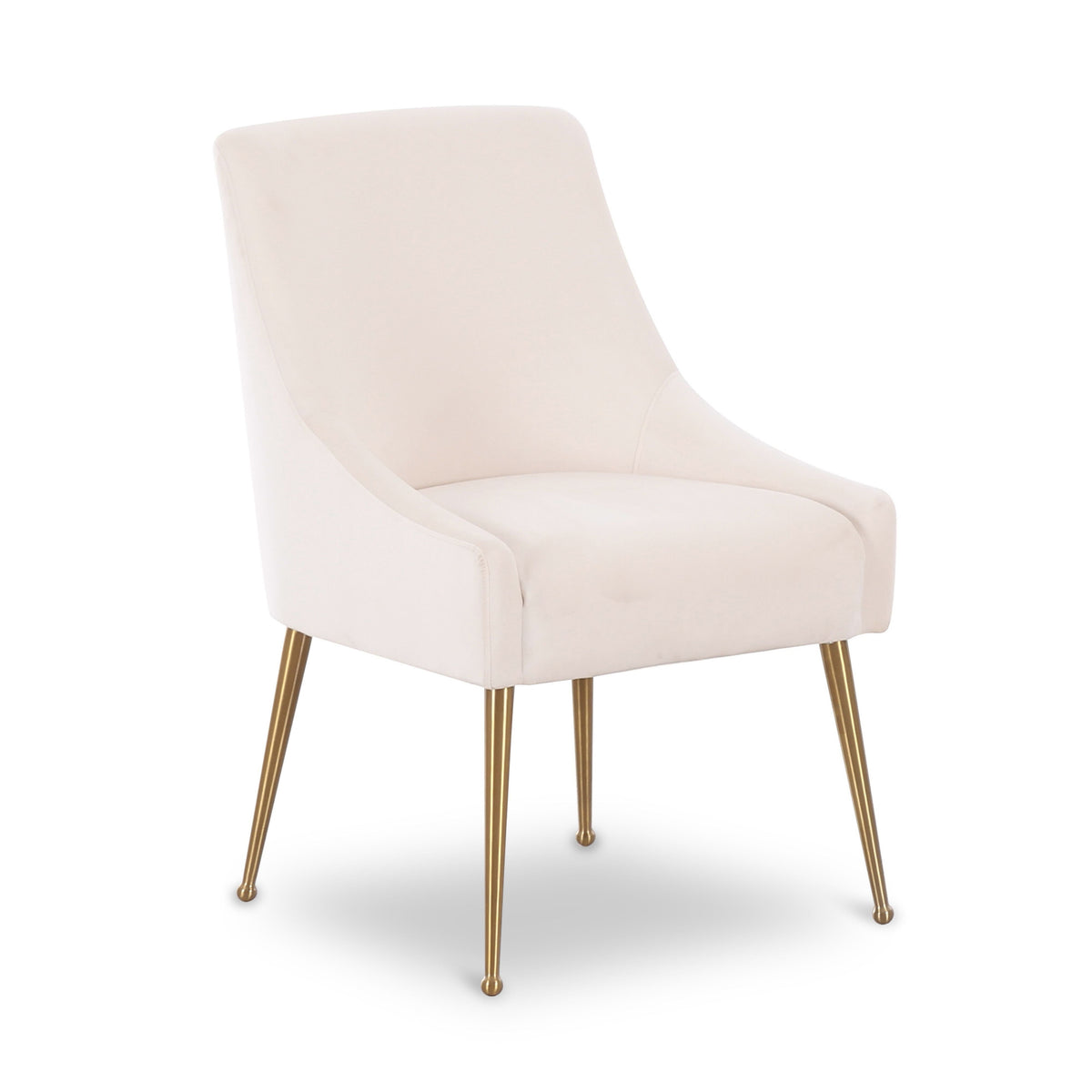 Beatrix Cream Performance Velvet Dining Chair by TOV Furniture – photo 1 of 9