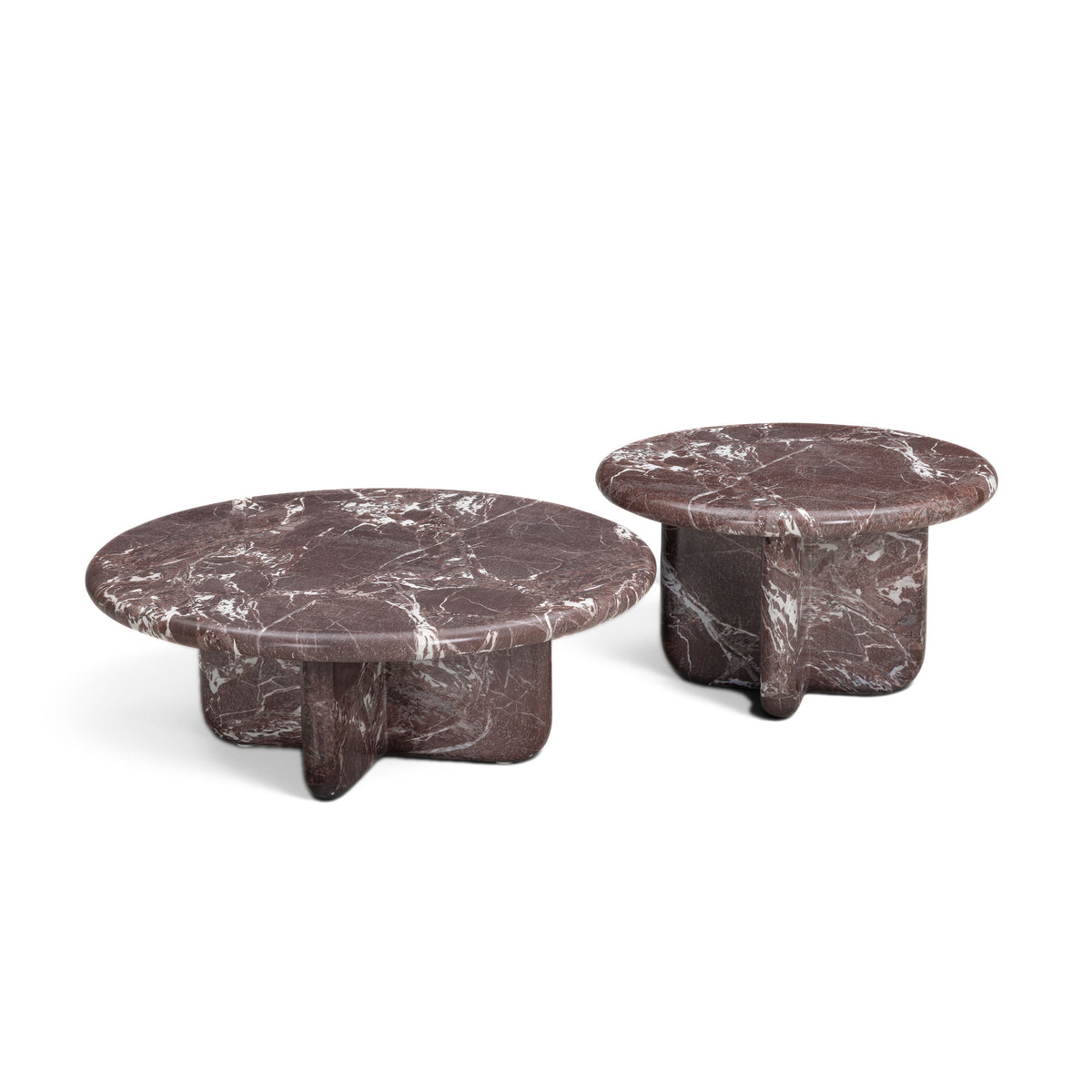 Juju 2-Piece Faux Red Lavento Indoor/Outdoor Nesting Coffee Table Set by TOV Furniture – photo 1 of 10