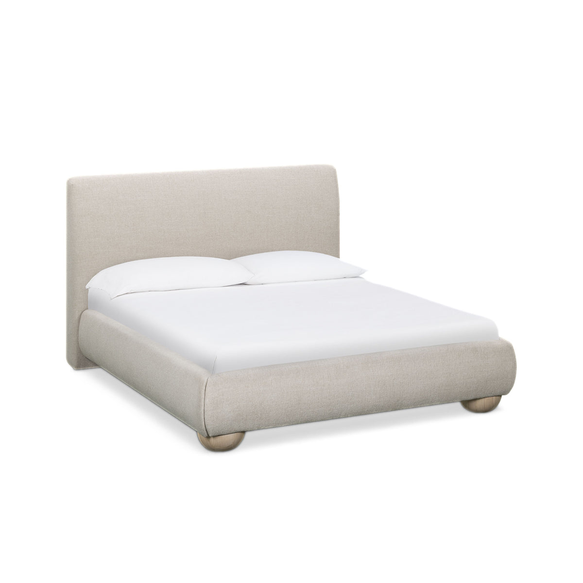 Rayne Cream Textured Fabric Queen Bed by TOV Furniture – photo 3 of 9