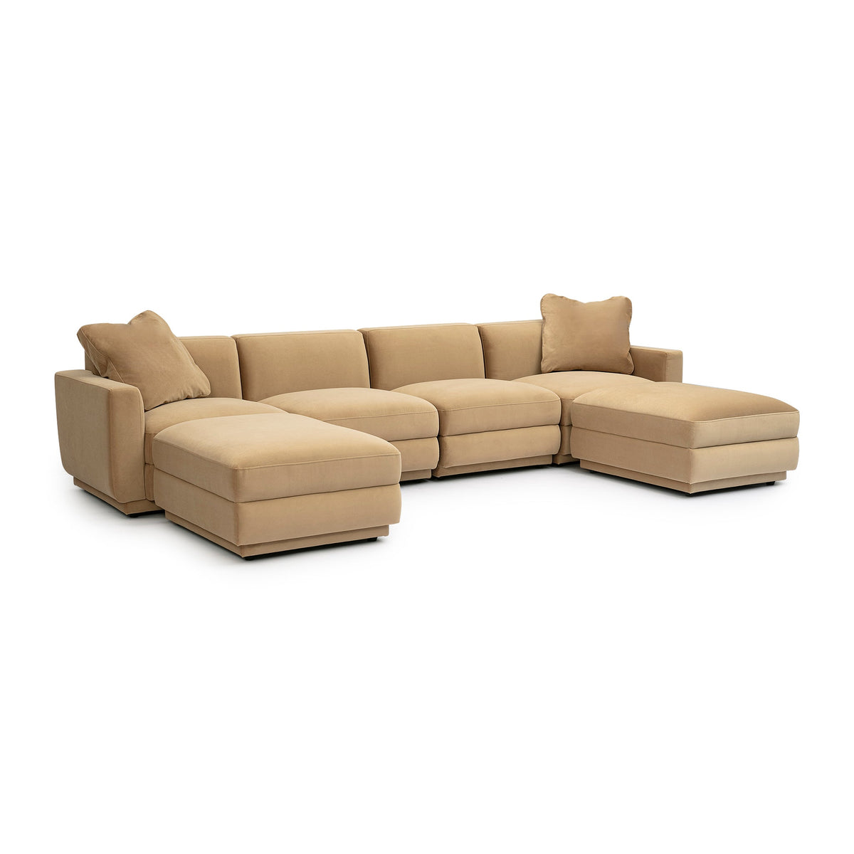Perry Tan Performance Velvet Modular U-Sectional by TOV Furniture – photo 2 of 6