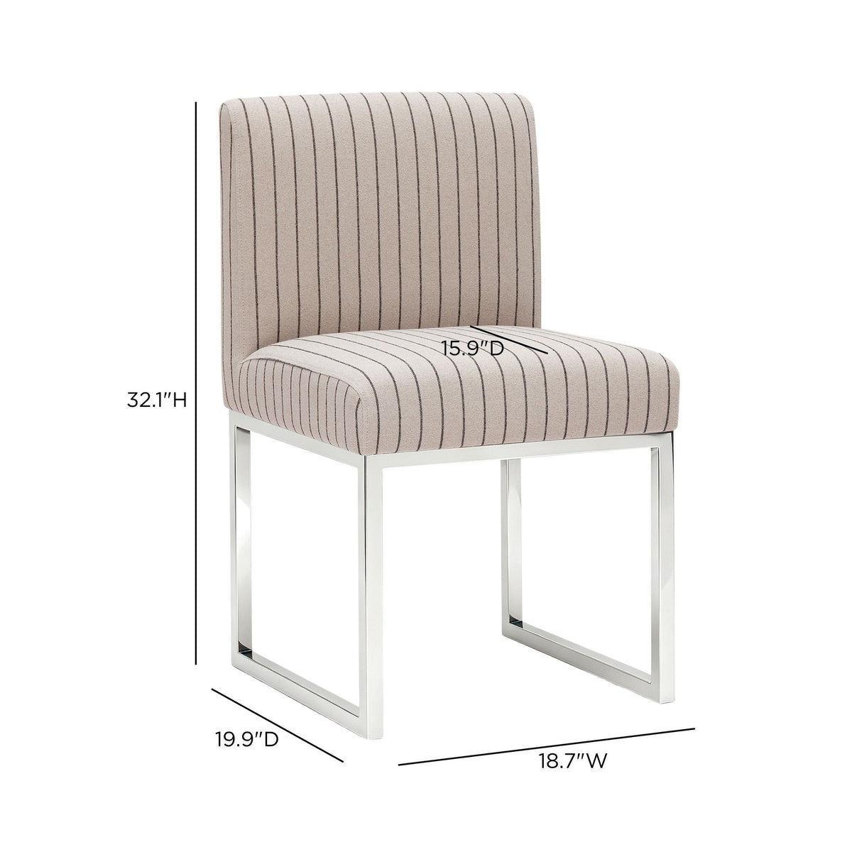 Pensel Striped Linen Dining Chair by TOV Furniture – photo 7 of 7