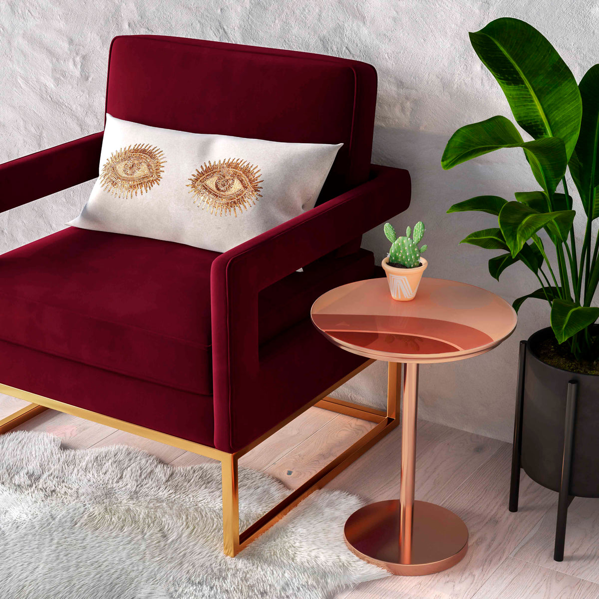 Avery Performance Velvet Accent Chair by TOV Furniture – room view