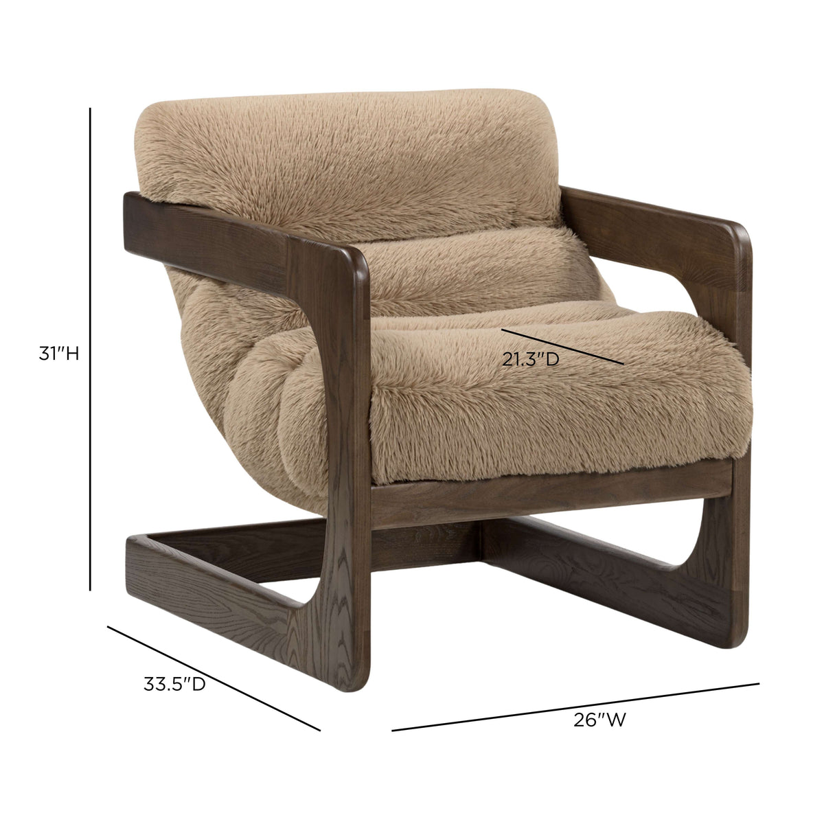 Palma Accent Chair in Taupe by TOV Furniture – photo 7 of 7