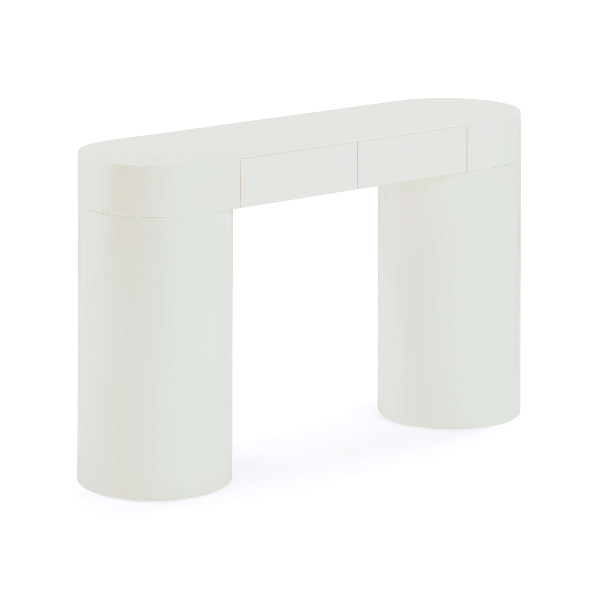 Mira 50" Cream High Gloss Console Table by TOV Furniture – photo 2 of 10