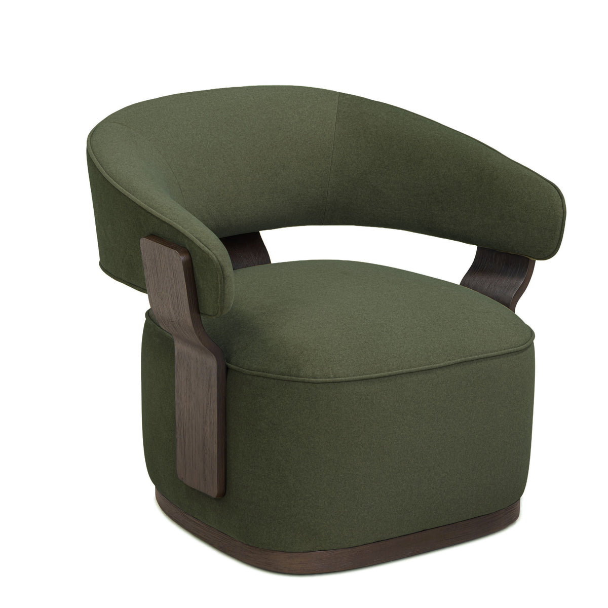 Madison Dark Green Performance Vegan Mohair Swivel Accent Chair by TOV Furniture – photo 3 of 8