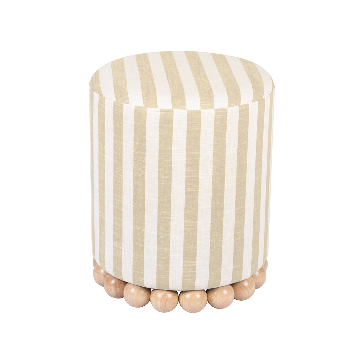 Dex Beige Striped Linen Ottoman by TOV Furniture – photo 4 of 8