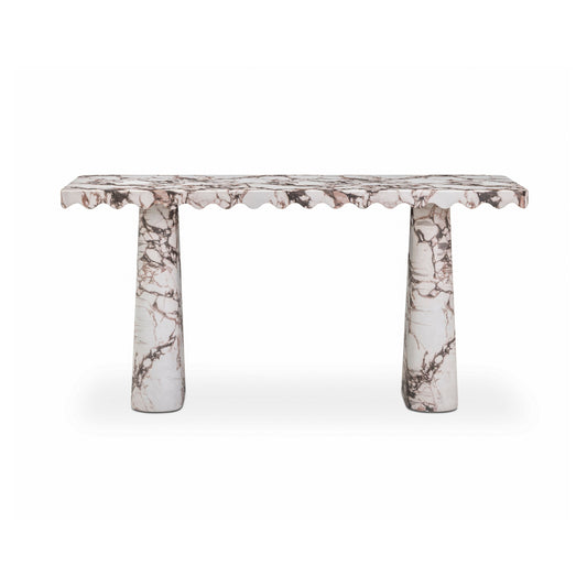 Janice 61" Faux Breccia Marble Console Desk by TOV Furniture – photo 1 of 6
