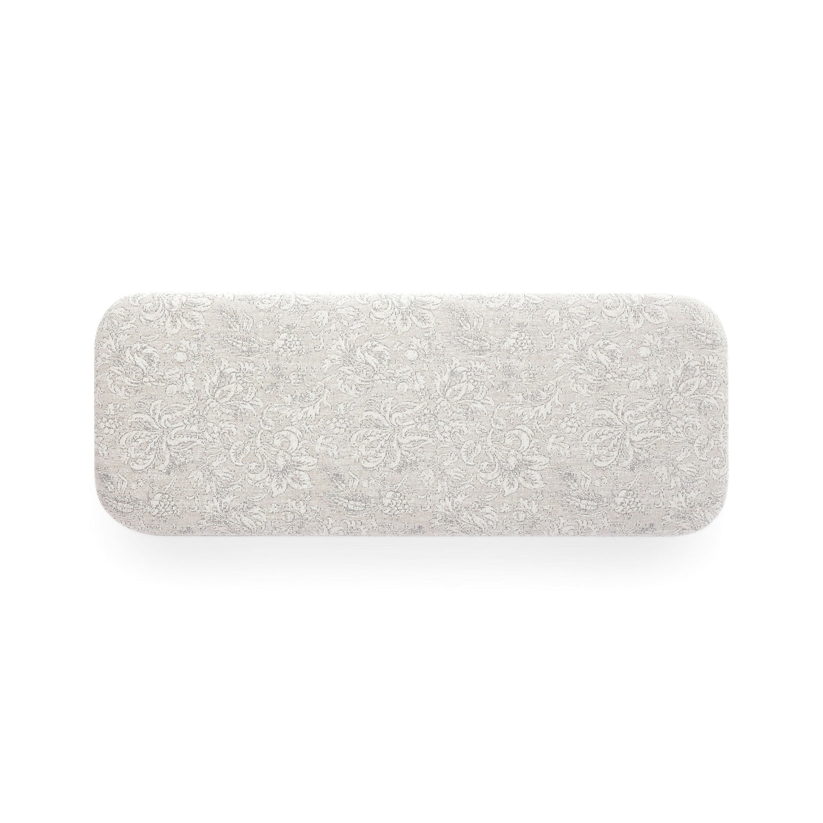 Ollie 56.5" Neutral Floral Jacquard Bench by TOV Furniture – photo 5 of 6