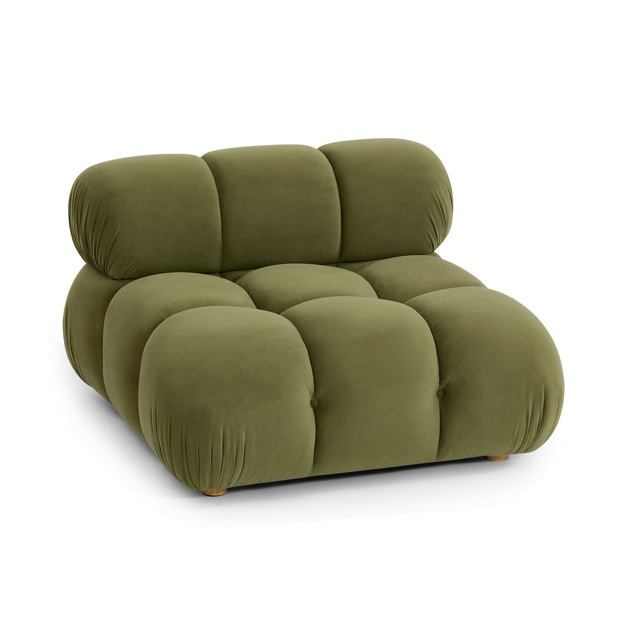Calliope Olive Green Performance Velvet Modular Armless Chair by TOV Furniture – photo 1 of 5