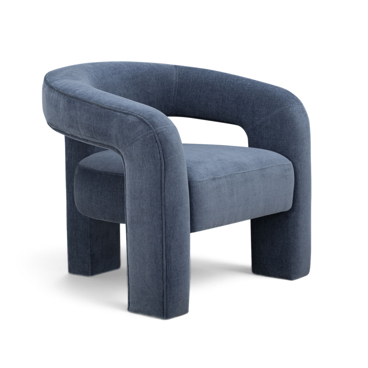 Malone Blue Denim Performance Chenille Accent Chair by TOV Furniture – photo 2 of 6
