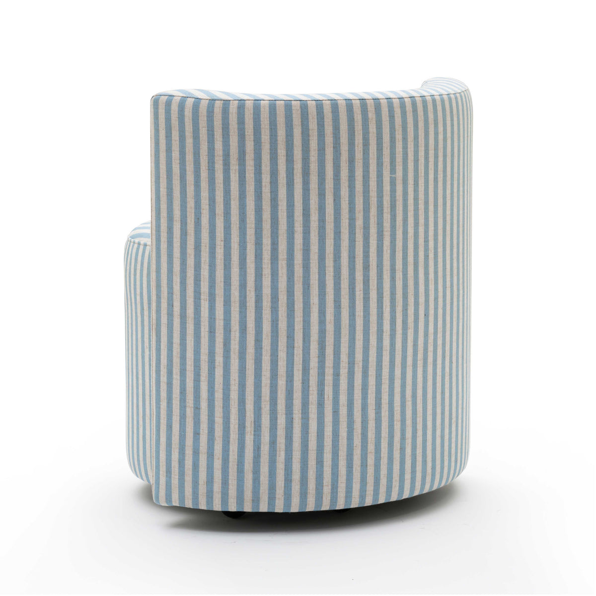 Alyssa Blue Striped Performance Linen Rolling Desk Chair by TOV Furniture – photo 4 of 6
