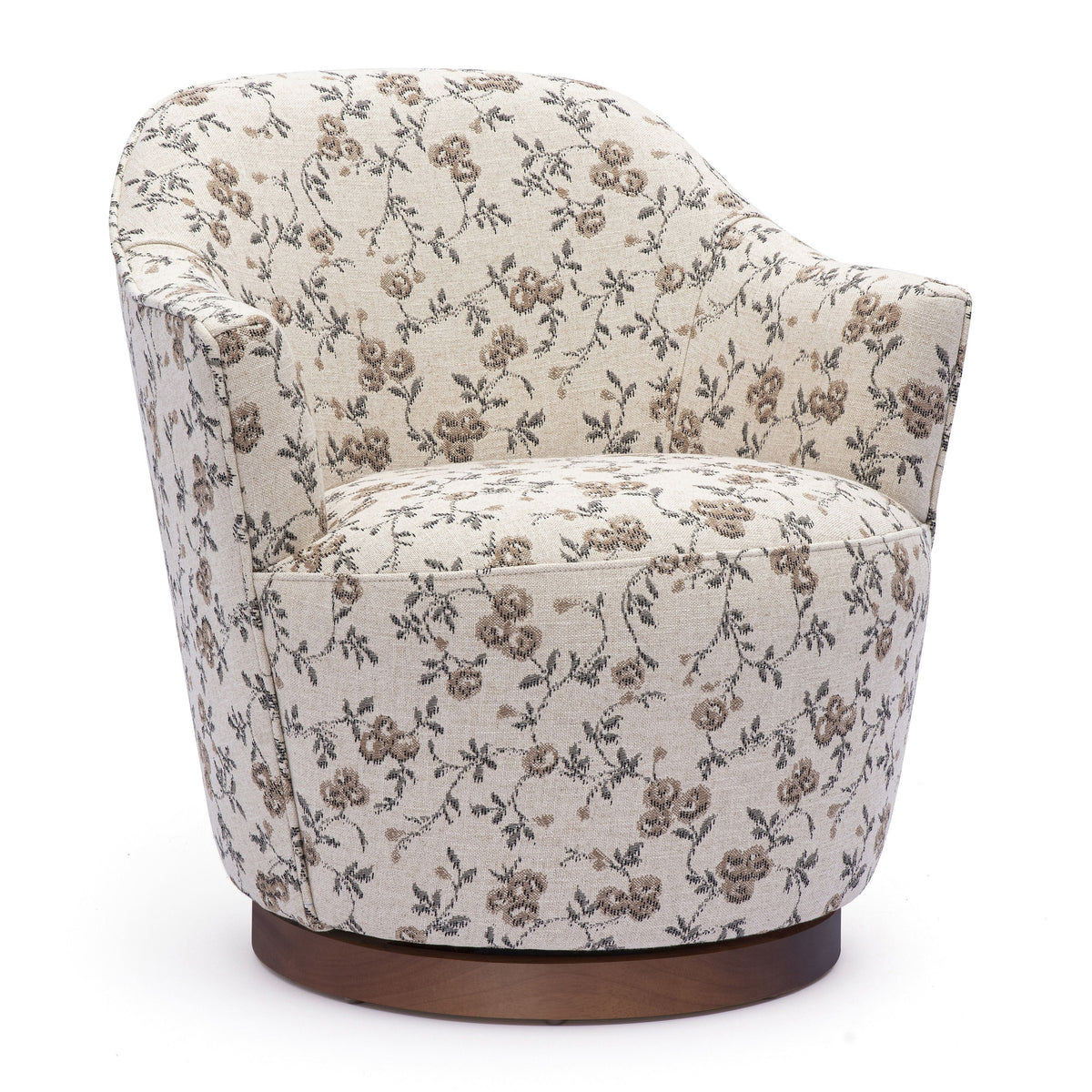 Skyla Swivel Accent Chair in Beige Floral by TOV Furniture – photo 3 of 7