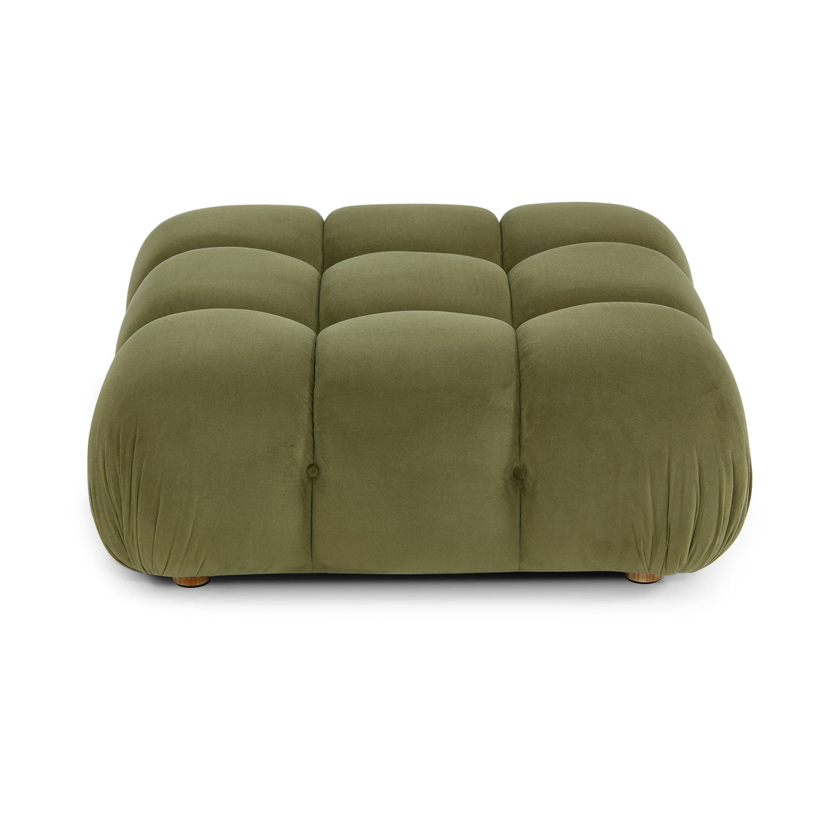 Calliope Olive Green Performance Velvet Modular Ottoman by TOV Furniture – photo 2 of 4