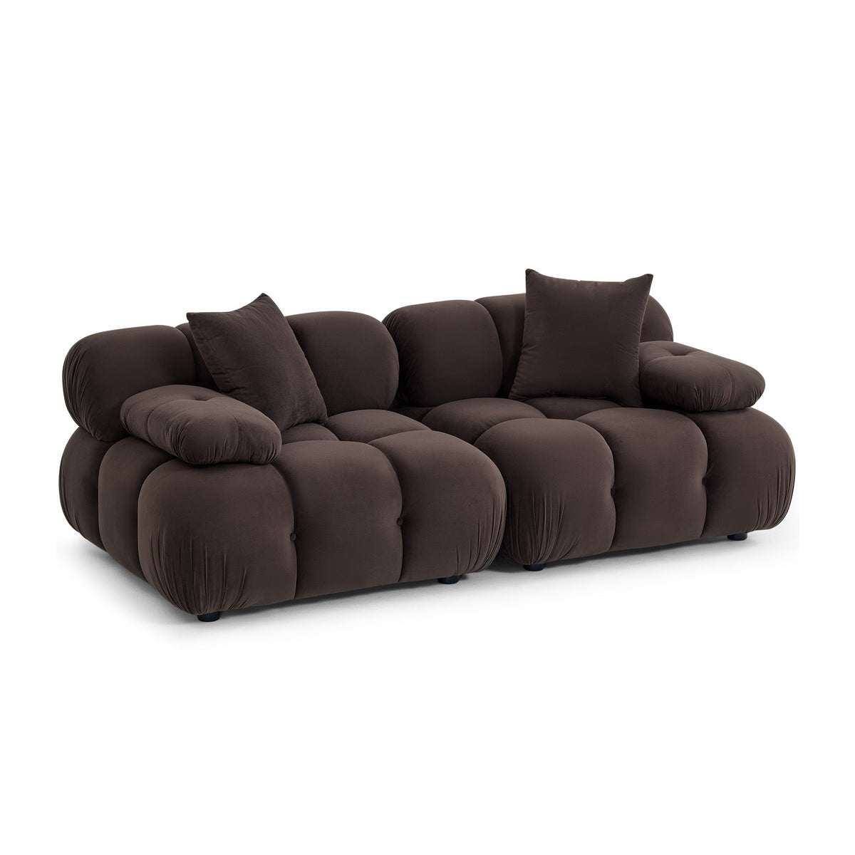 Calliope 79" Dark Brown Performance Velvet Modular Loveseat by TOV Furniture – photo 3 of 6
