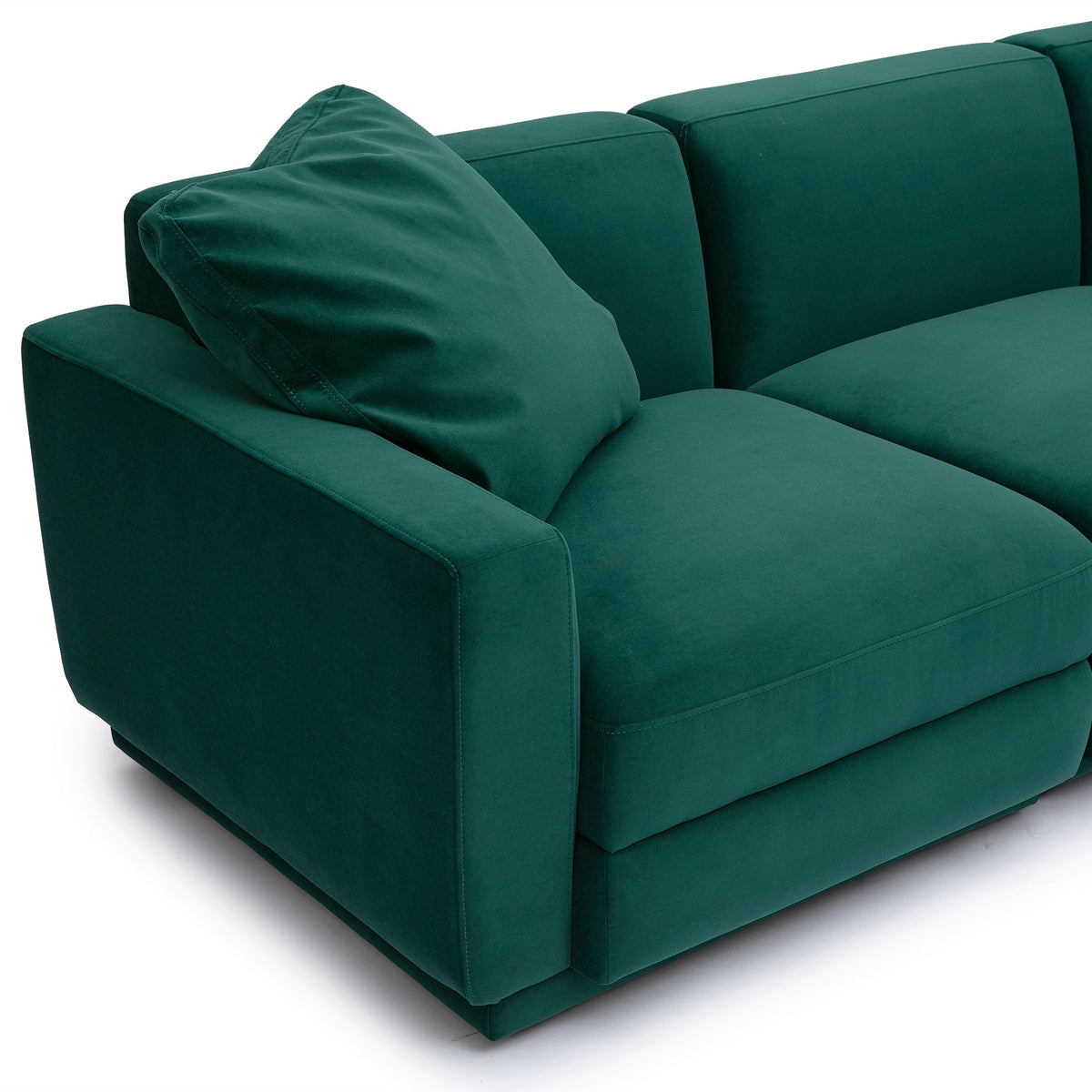 Perry Deep Green Performance Velvet Modular L-Sectional by TOV Furniture – photo 2 of 6
