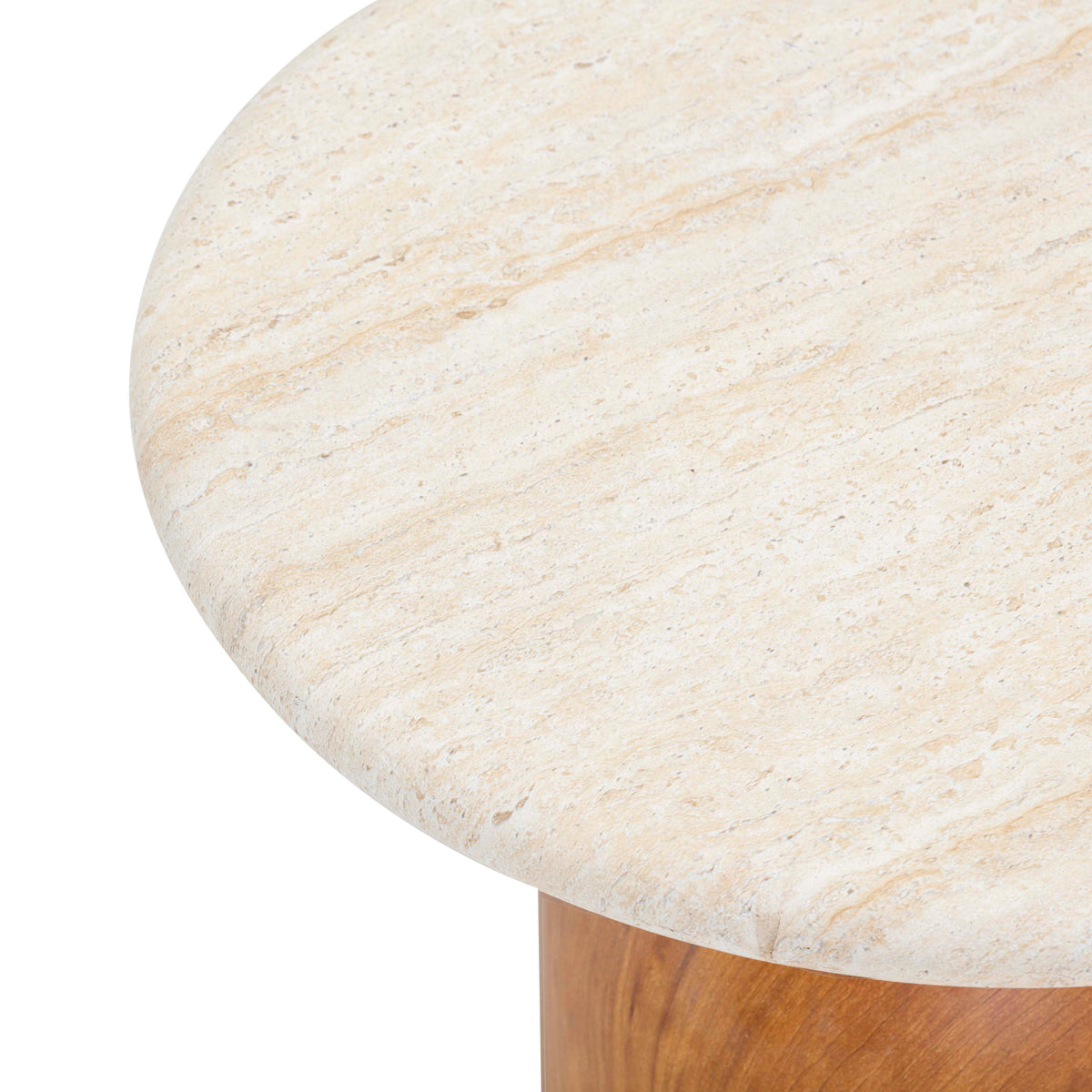 Cynthia Faux Travertine Concrete Indoor/Outdoor Side Table by TOV Furniture – photo 7 of 10