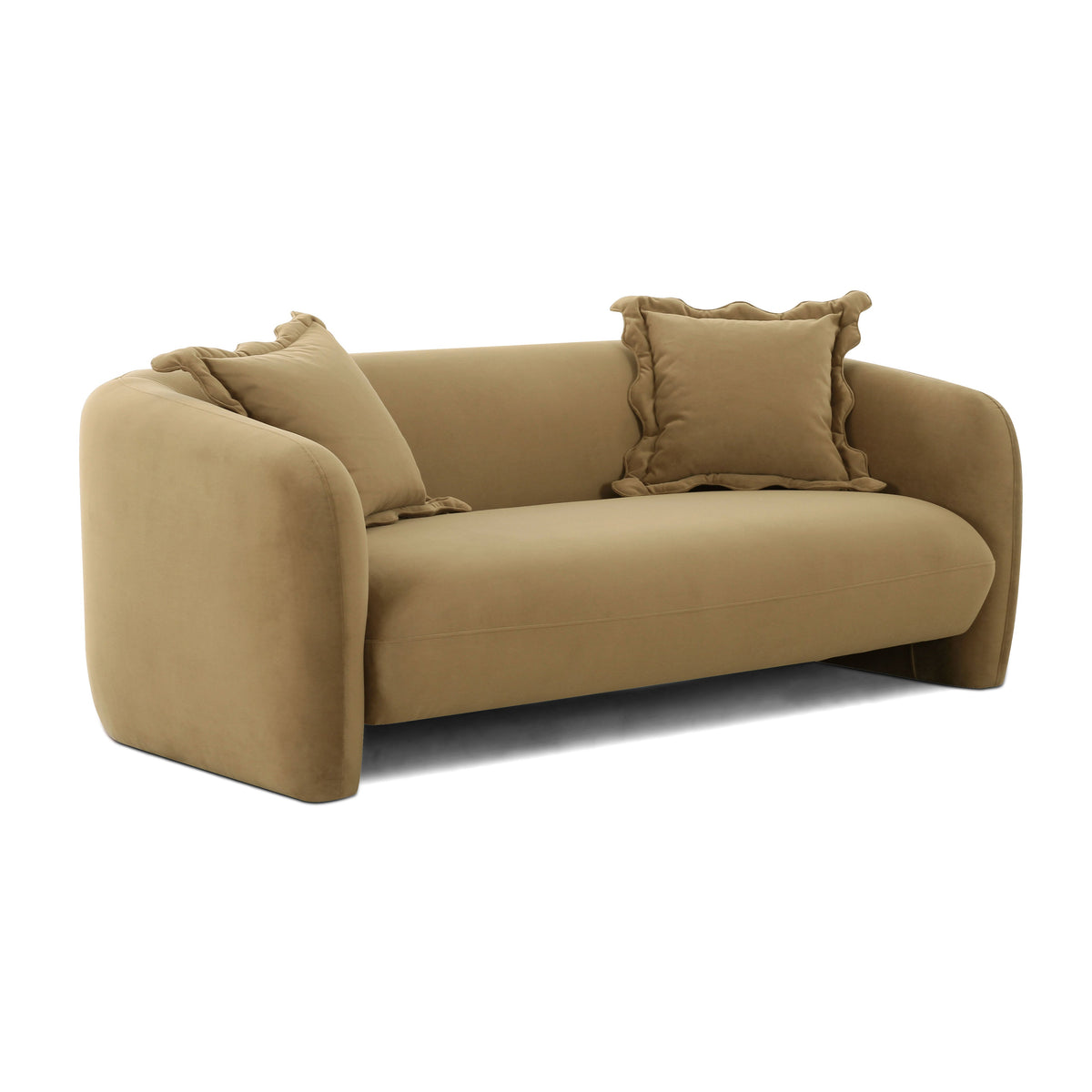 Lou 71.5" Cafe Au Lait Performance Velvet Loveseat by TOV Furniture – photo 1 of 5