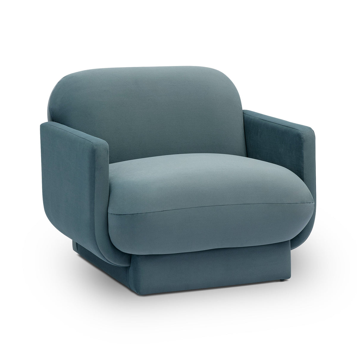 Azalea Powder Blue Performance Velvet Accent Chair by TOV Furniture – photo 1 of 6