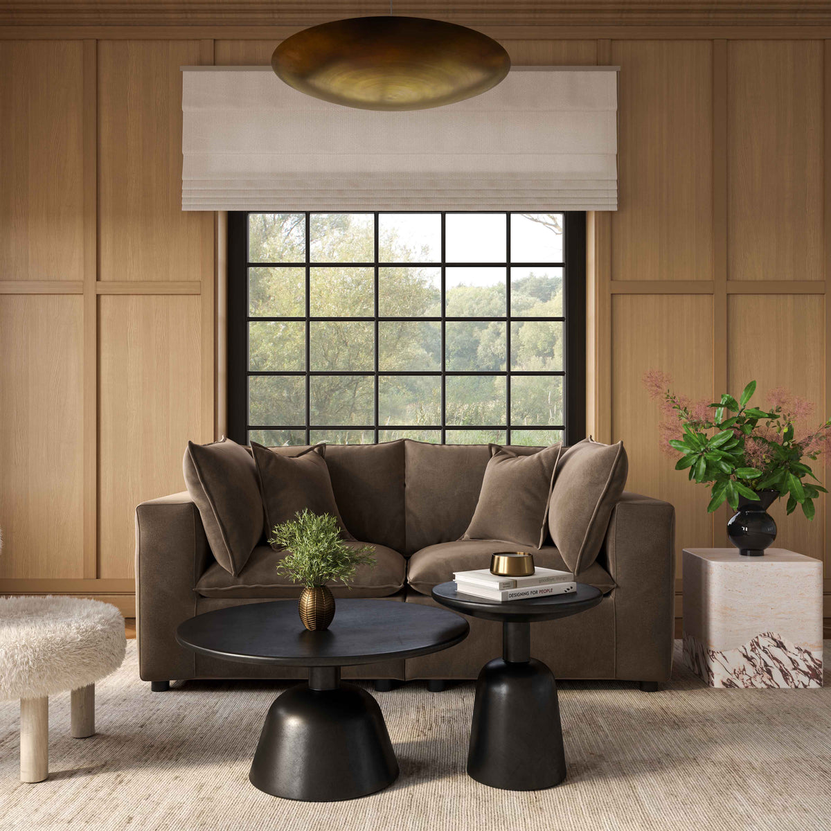 Cali 80" Chocolate Brown Performance Velvet Loveseat by TOV Furniture – photo 2 of 6