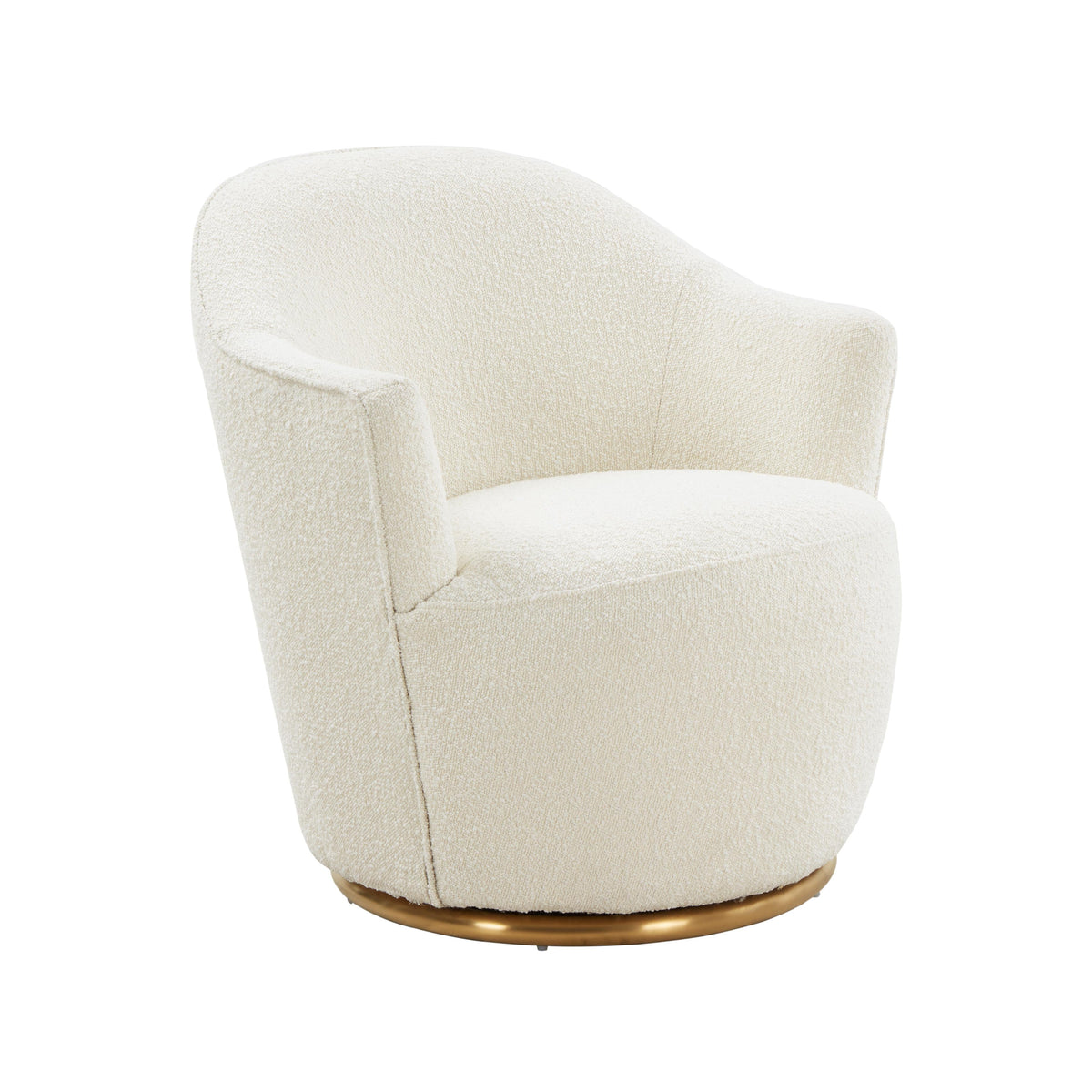 Skyla Cream Performance Boucle Swivel Accent Chair by TOV Furniture – photo 1 of 7