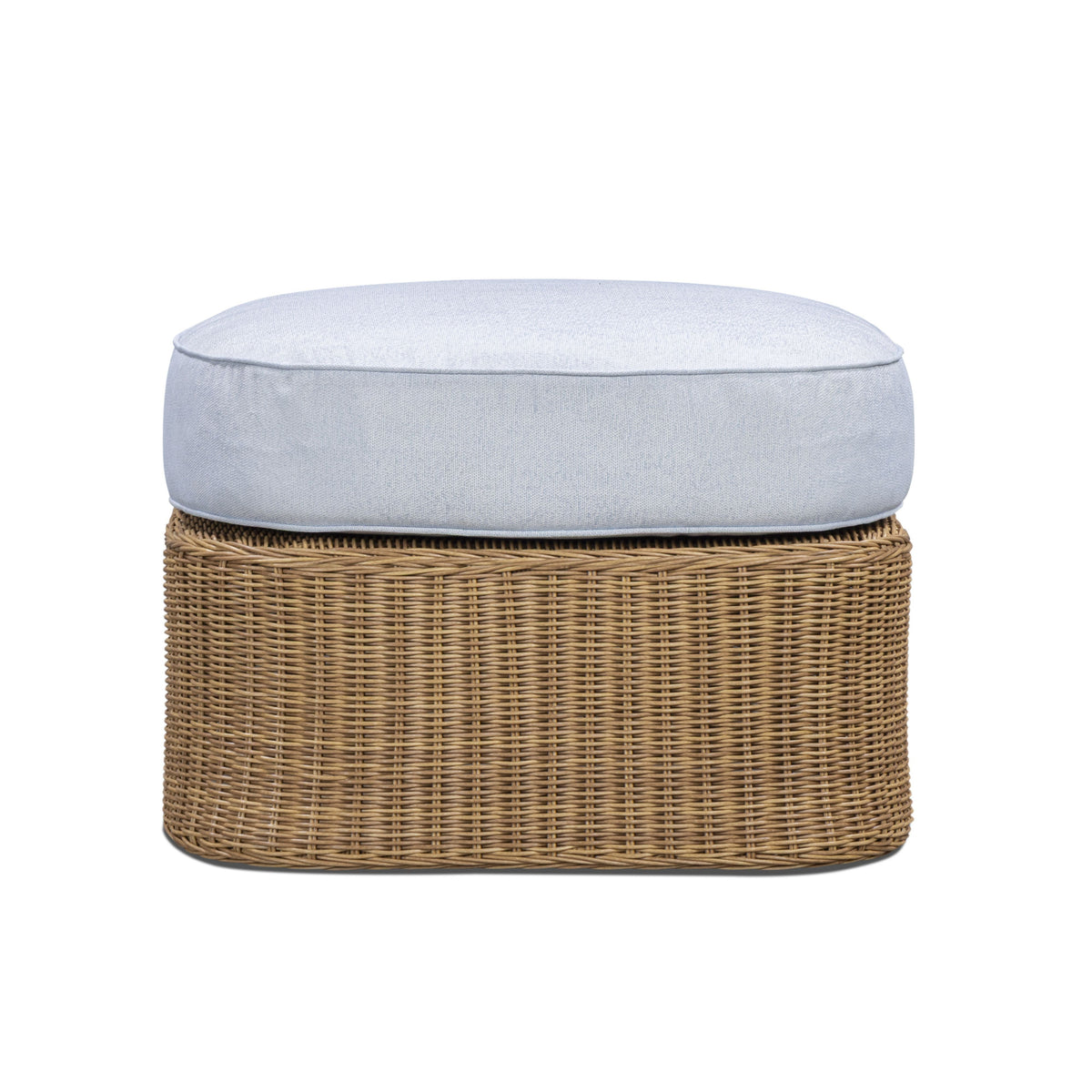 Axel Blue Boucle Outdoor Ottoman by TOV Furniture – photo 3 of 6