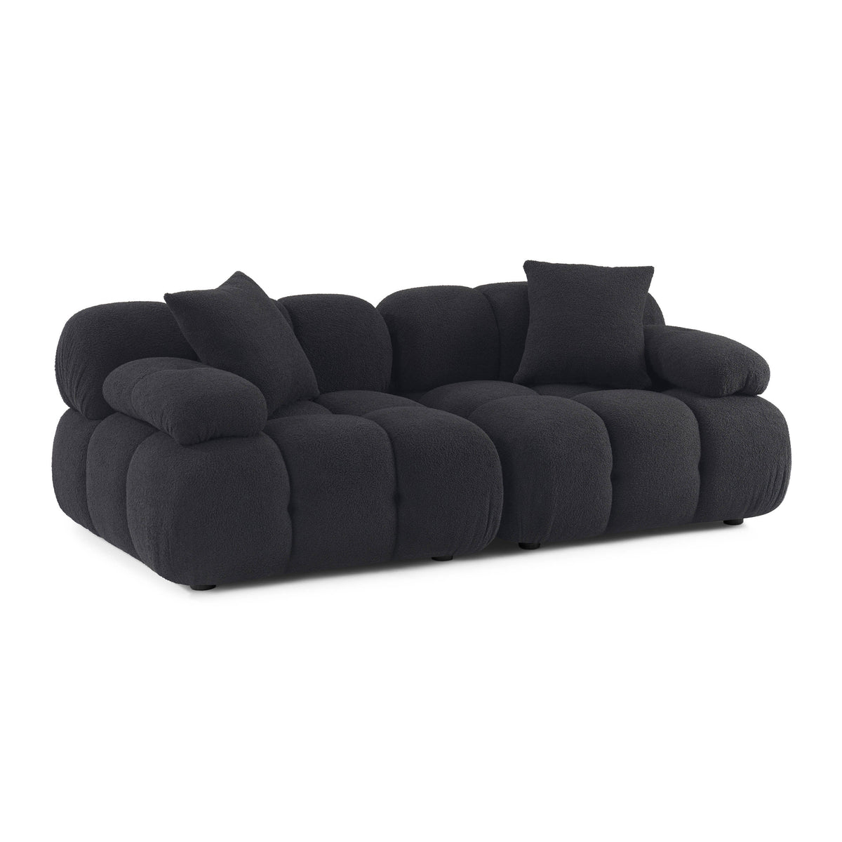 Calliope Black Performance Vegan Shearling Modular Loveseat by TOV Furniture – photo 3 of 6
