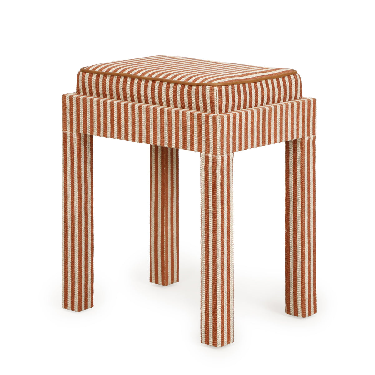 Kora Terracotta Cotton Jute Contract-Grade Accent Stool by TOV Furniture – photo 6 of 8