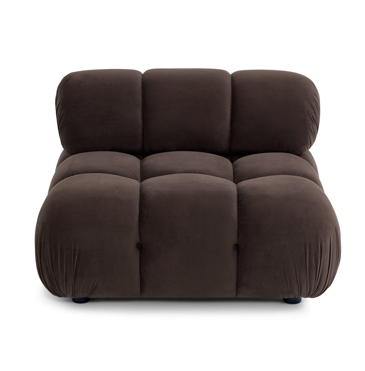 Calliope Dark Brown Performance Velvet Modular Armless Chair by TOV Furniture – photo 3 of 5