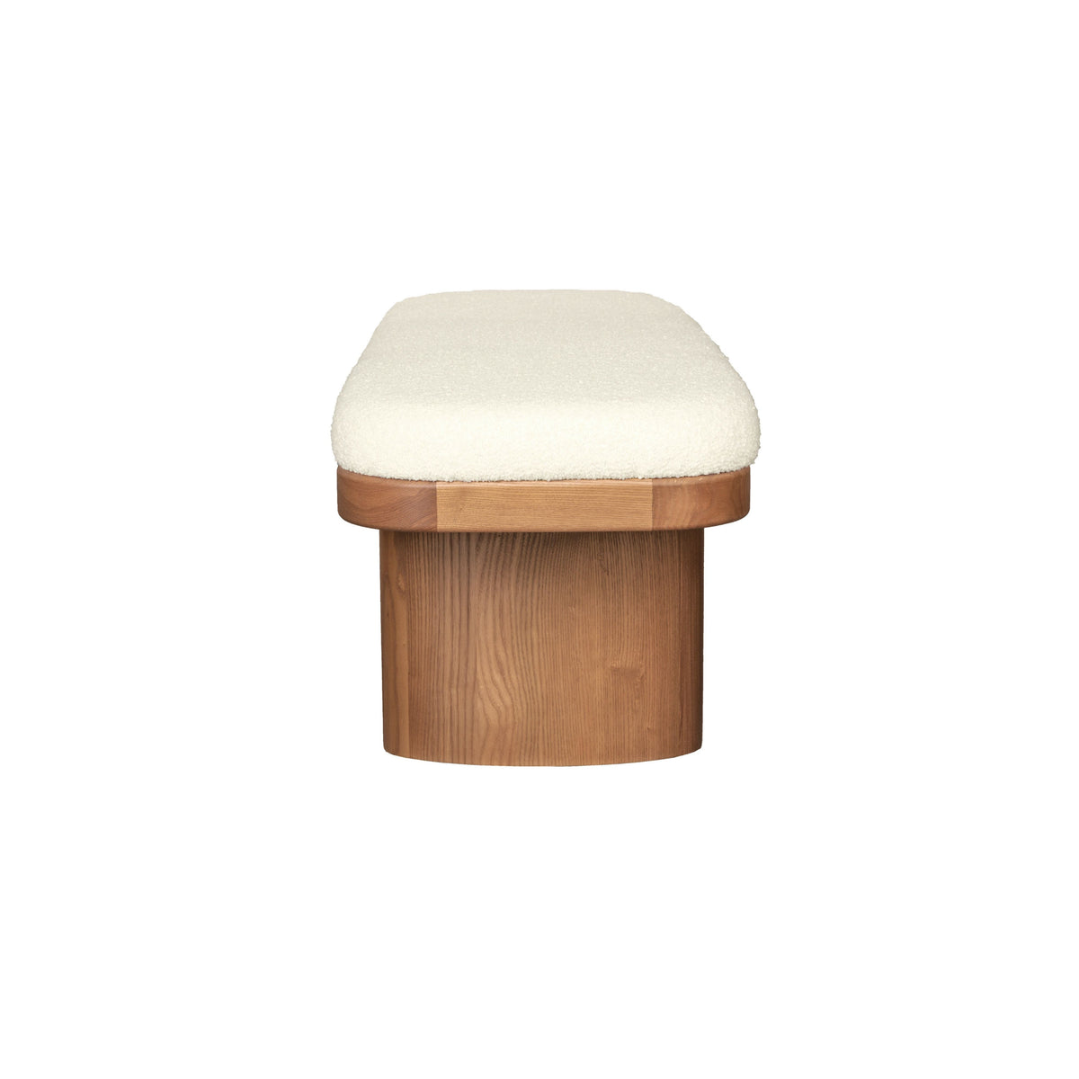 Ollie 48" White Performance Boucle Wooden Bench by TOV Furniture – photo 5 of 6